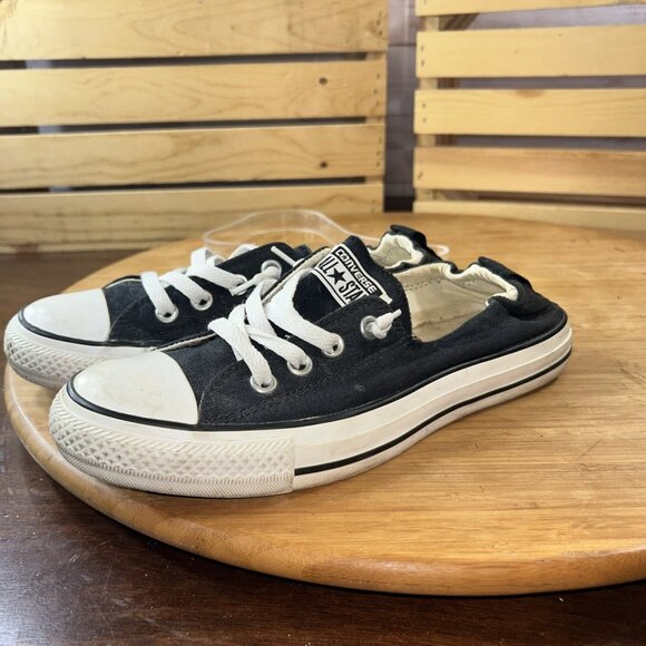 Converse Chuck Taylor Sneaker Women's Size 8 Black & White lace up skate shoes - Picture 7 of 7